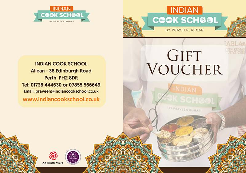 Indian Cook School Gift Voucher